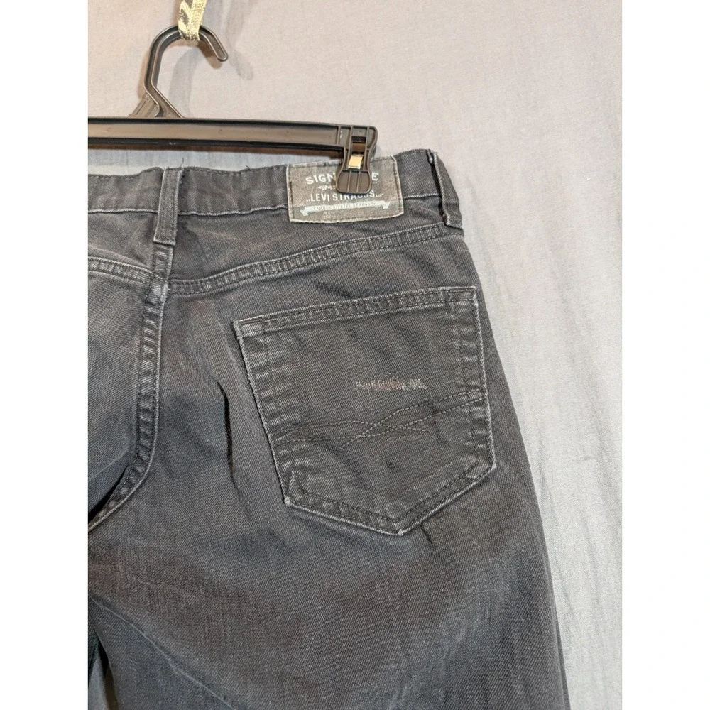 Levi Strauss Signature Jeans Men's12 Faded Black W29 L30‎ Skinny